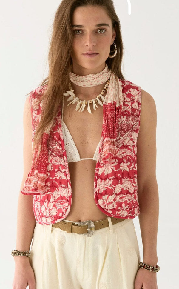 Maison Hotel - Outerwear - Ulrikke Vest in Sangria - Cecil and Gunn