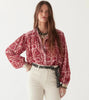 Maison Hotel - Shirt - Leandra Blouse in Flamingo Grooves - Cecil and Gunn