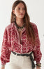 Maison Hotel - Shirt - Leandra Blouse in Flamingo Grooves - Cecil and Gunn
