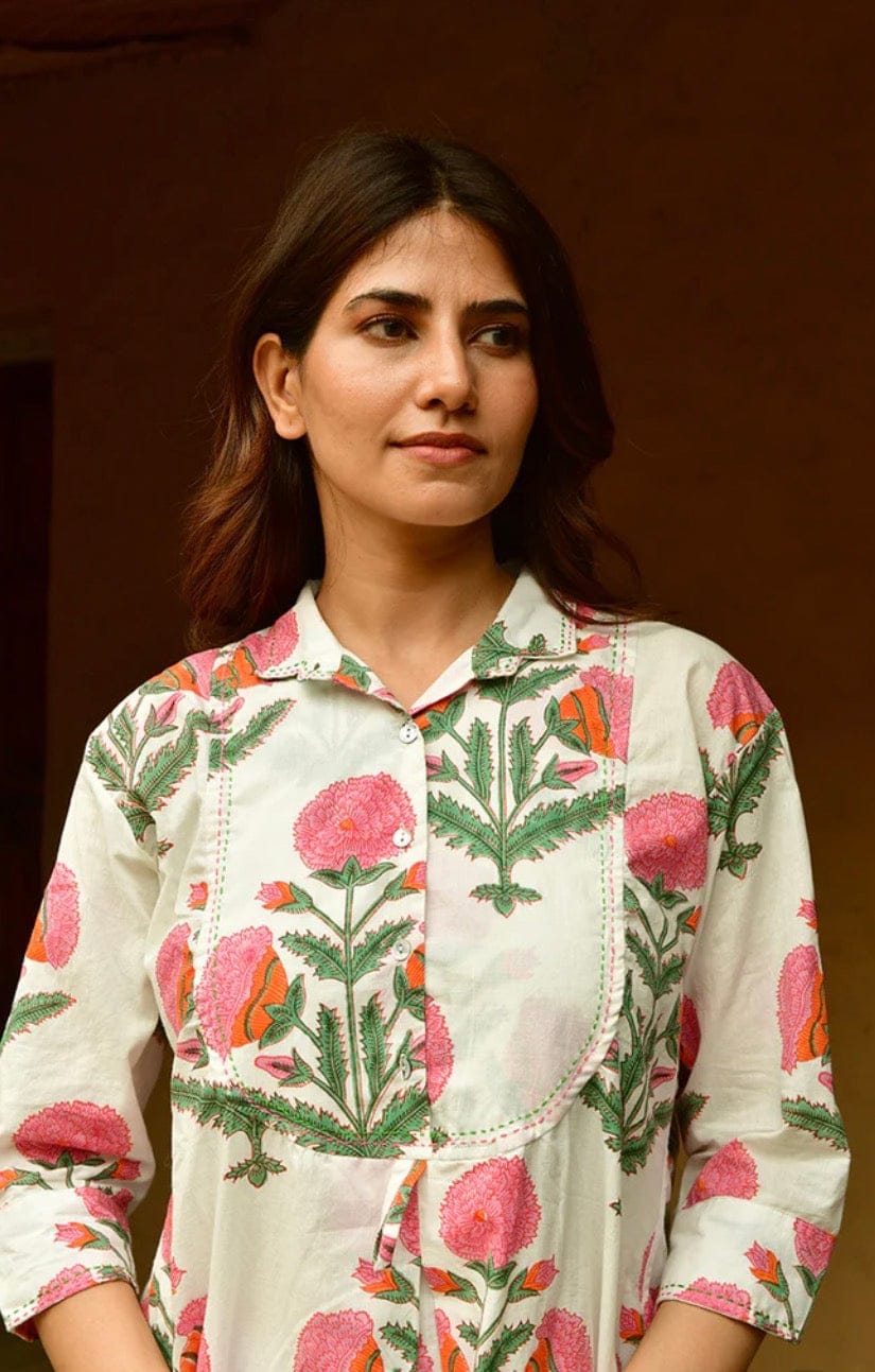 Mandalay Designs - Dress - Big Marigold Shirtdress - Cecil and Gunn