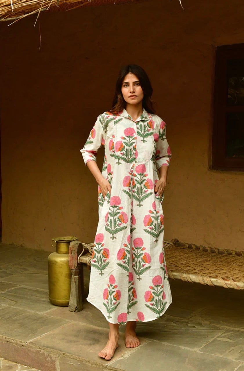 Mandalay Designs - Dress - Big Marigold Shirtdress - Cecil and Gunn