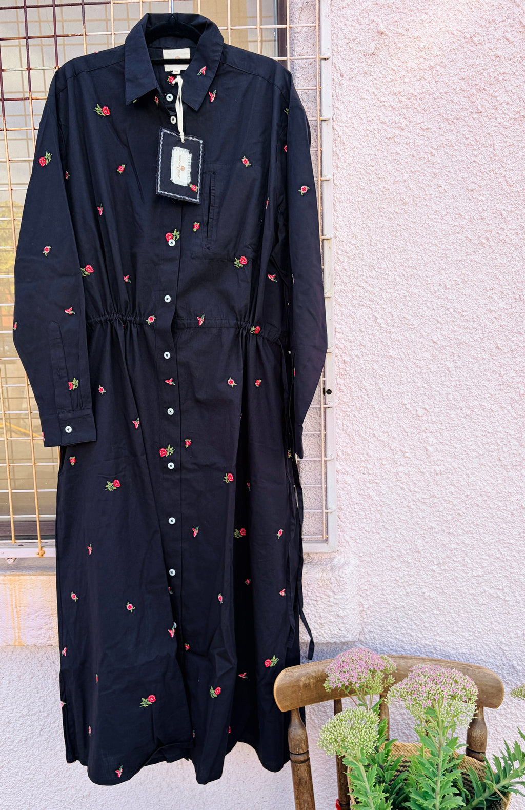 Mandalay Designs - Dress - Ditsy Floral Emblem Shirtdress - Cecil and Gunn