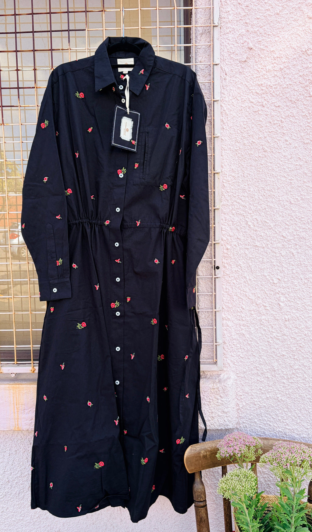 Mandalay Designs - Dress - Ditsy Floral Emblem Shirtdress - Cecil and Gunn