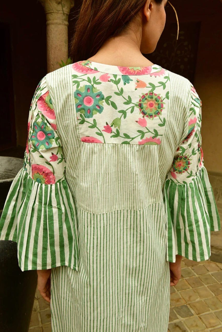 Mandalay Designs - Dress - Suzani Stripe Cocktail Dress - Cecil and Gunn