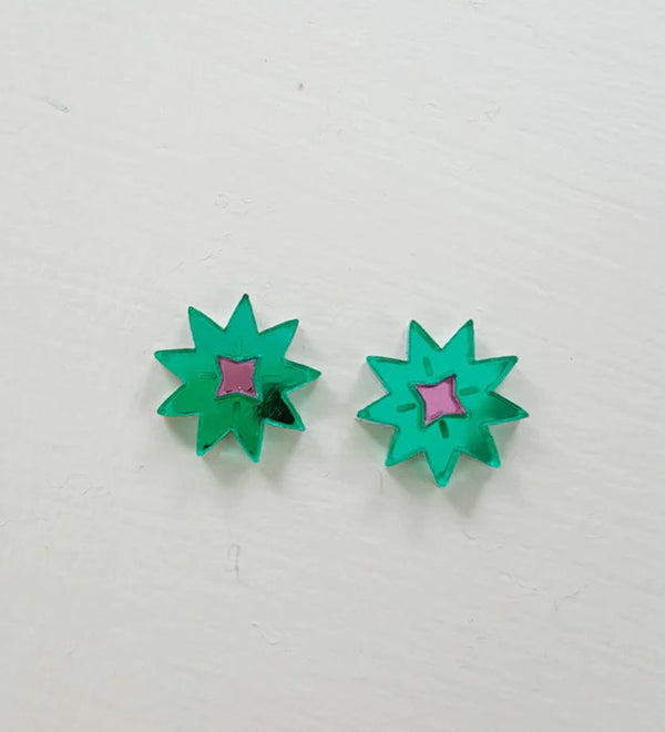 Martha Jean - Earrings - Crystal Star Studs - Cecil and Gunn