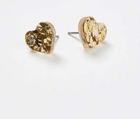 Martha Jean - Earrings - Heart Studs - Cecil and Gunn