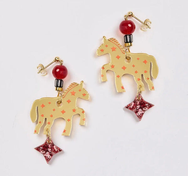 Martha Jean - Earrings - Star Horse Earrings - Cecil and Gunn