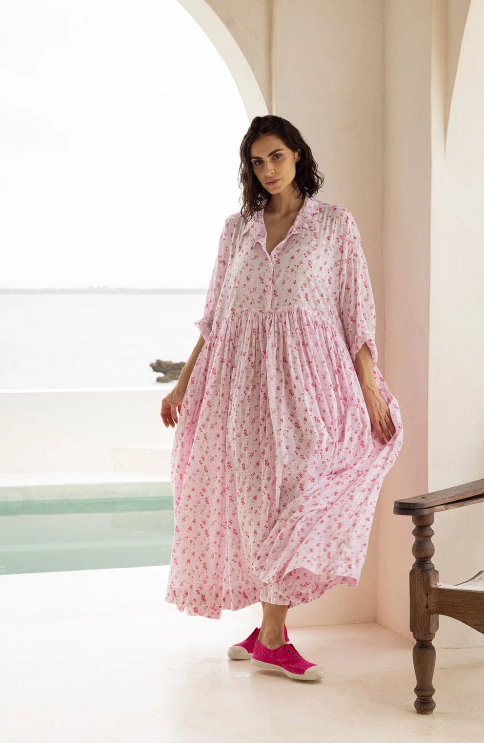 Meg By Design - Dress - Edith Dress in Cotton Voile - Cecil and Gunn