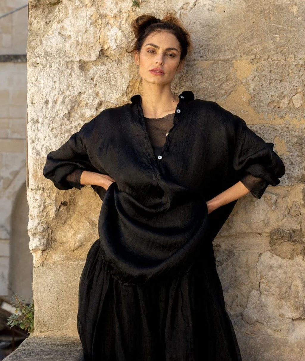 Meg By Design - Tops - Harper Shirt silk - Cecil and Gunn