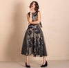 Megan Salmon - Skirt - Black Roses Skirt - Cecil and Gunn
