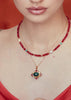 Ottoman Hands - Necklace - Raina pink crystal necklace - Cecil and Gunn