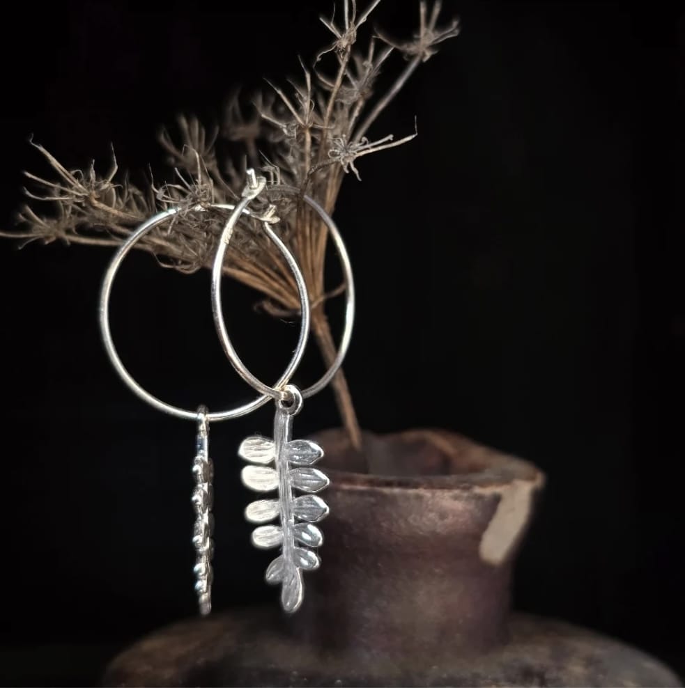 Paird - Earrings - Fern Earrings (hoops) - Cecil and Gunn