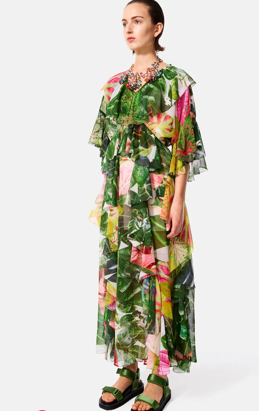Romance Was Born - Dress - Botanical Frill Dress RWB - Cecil and Gunn