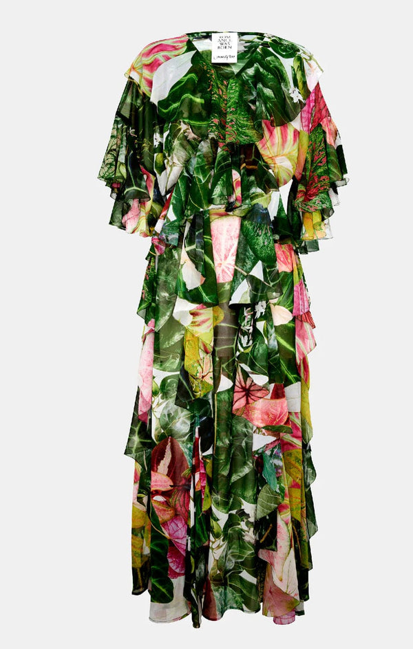Romance Was Born - Dress - Botanical Frill Dress RWB - Cecil and Gunn