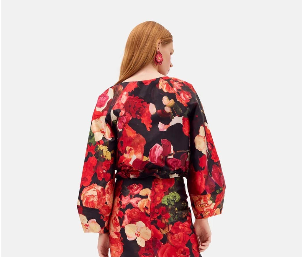 Romance Was Born - Jacket - Red Bouquet Bomber - Cecil and Gunn