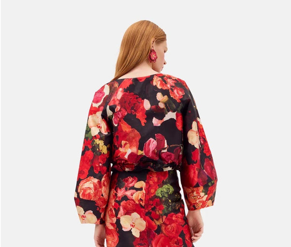 Romance Was Born - Jacket - Red Bouquet Bomber - Cecil and Gunn