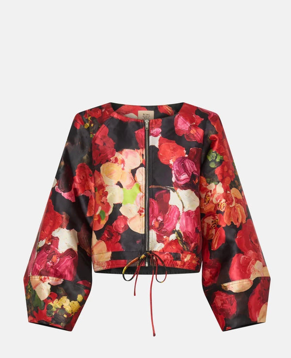 Romance Was Born - Jacket - Red Bouquet Bomber - Cecil and Gunn