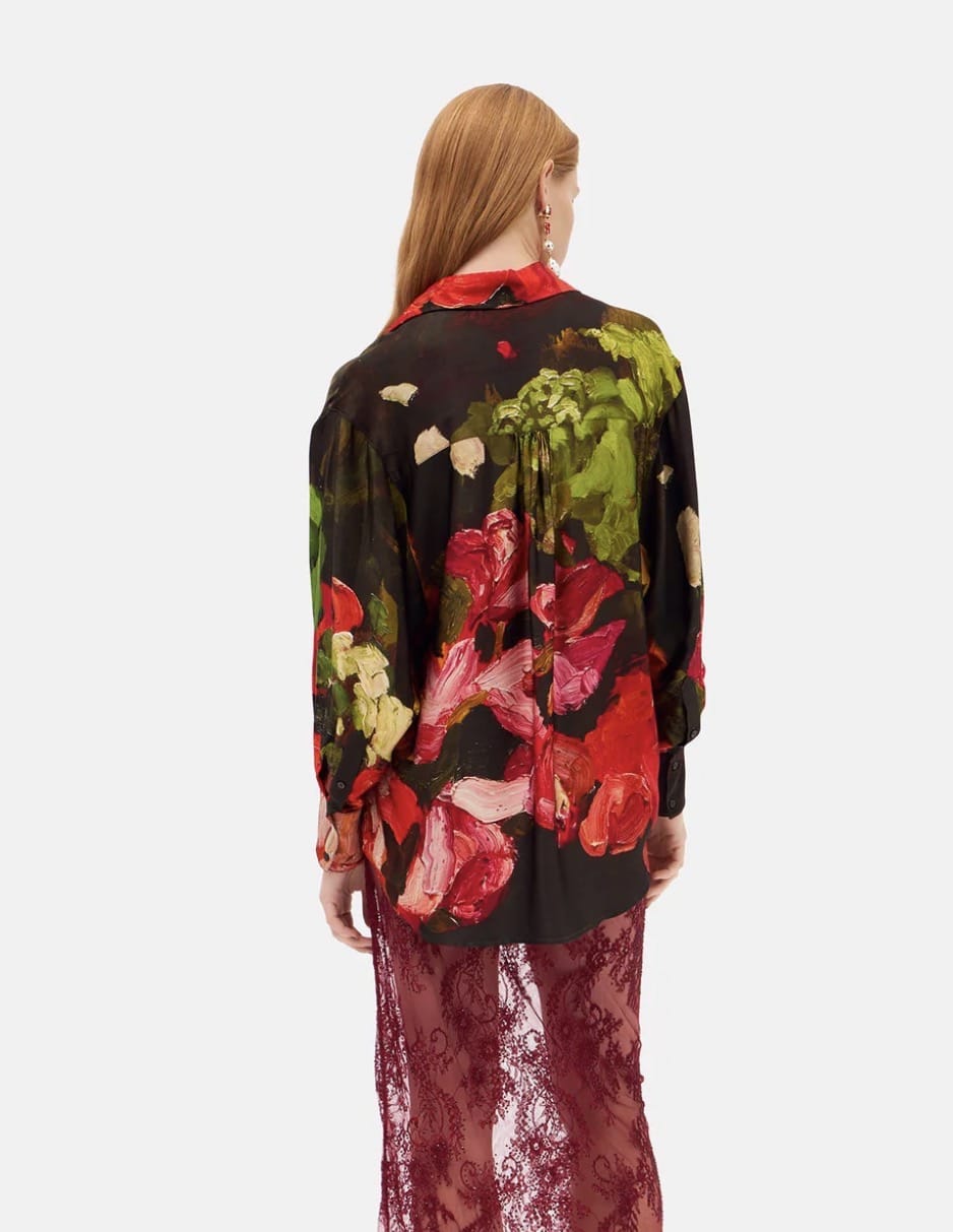 Romance Was Born - Shirt - Red Roses Blouse - Cecil and Gunn