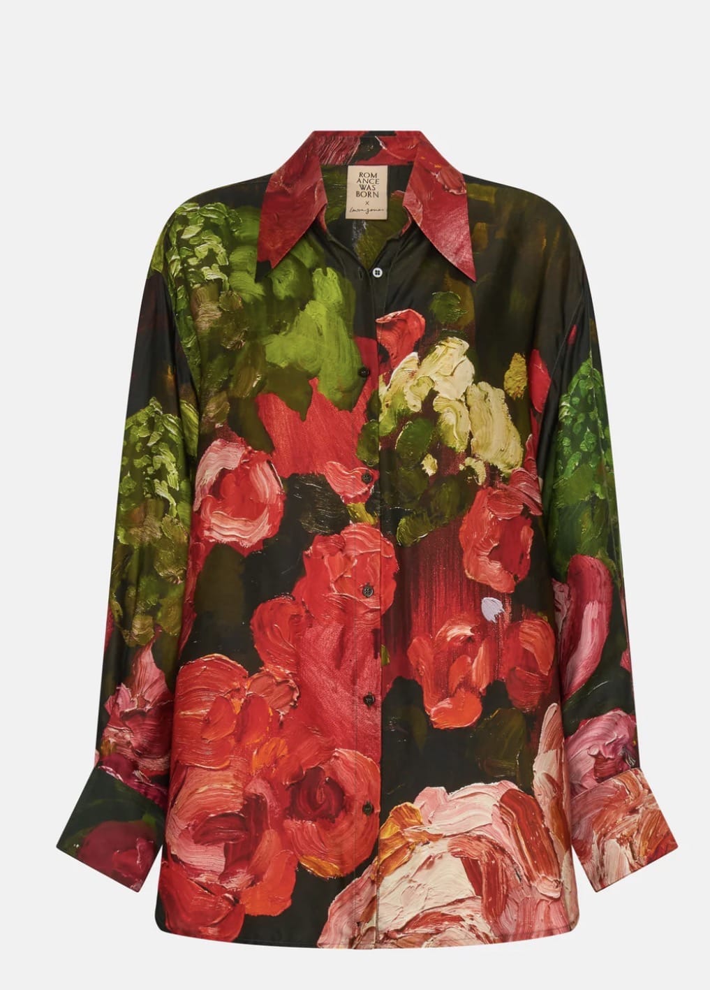 Romance Was Born - Shirt - Red Roses Blouse - Cecil and Gunn