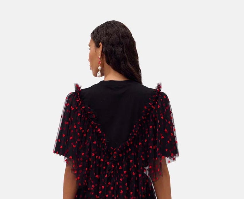 Romance Was Born - Top - Tulle Heart Tee - Cecil and Gunn