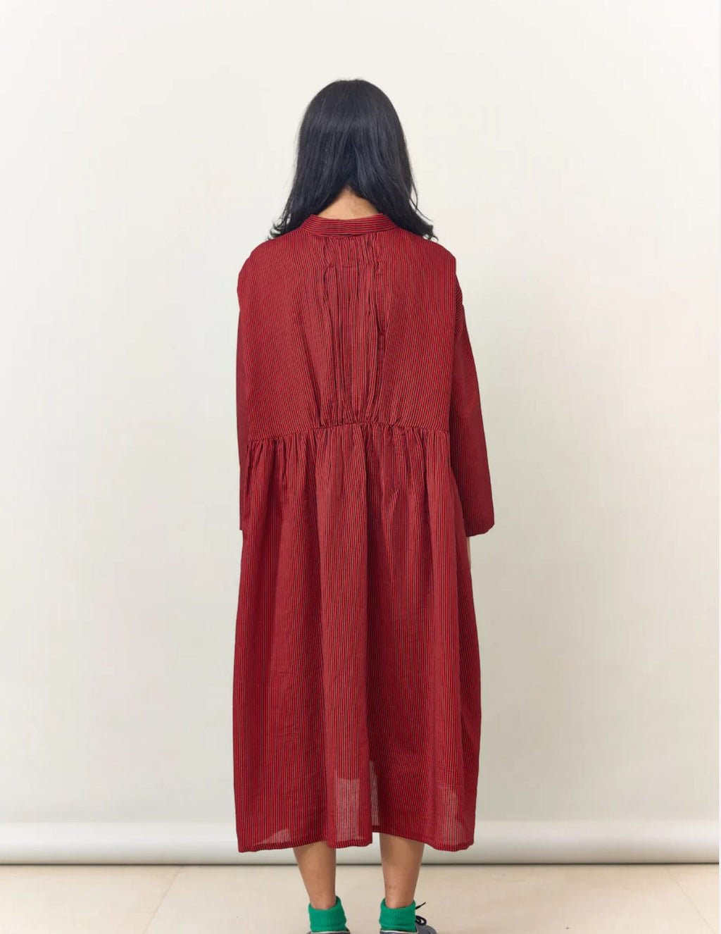 Runaway Bicycle - Dress - Aouli Red Stripe Dress - Cecil and Gunn