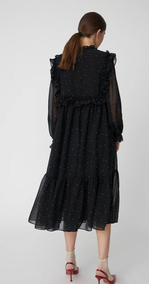 Stella Nova - Dress - Midi Flocked Dress - Cecil and Gunn
