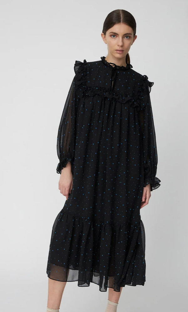 Stella Nova - Dress - Midi Flocked Dress - Cecil and Gunn