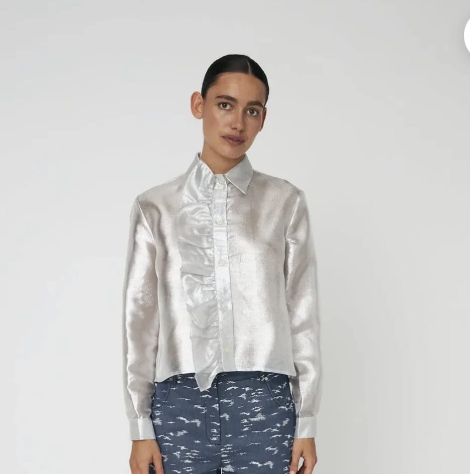 Stella Nova - Shirt - Silver Crisp Shirt - Cecil and Gunn