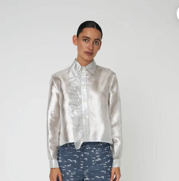Stella Nova - Shirt - Silver Crisp Shirt - Cecil and Gunn