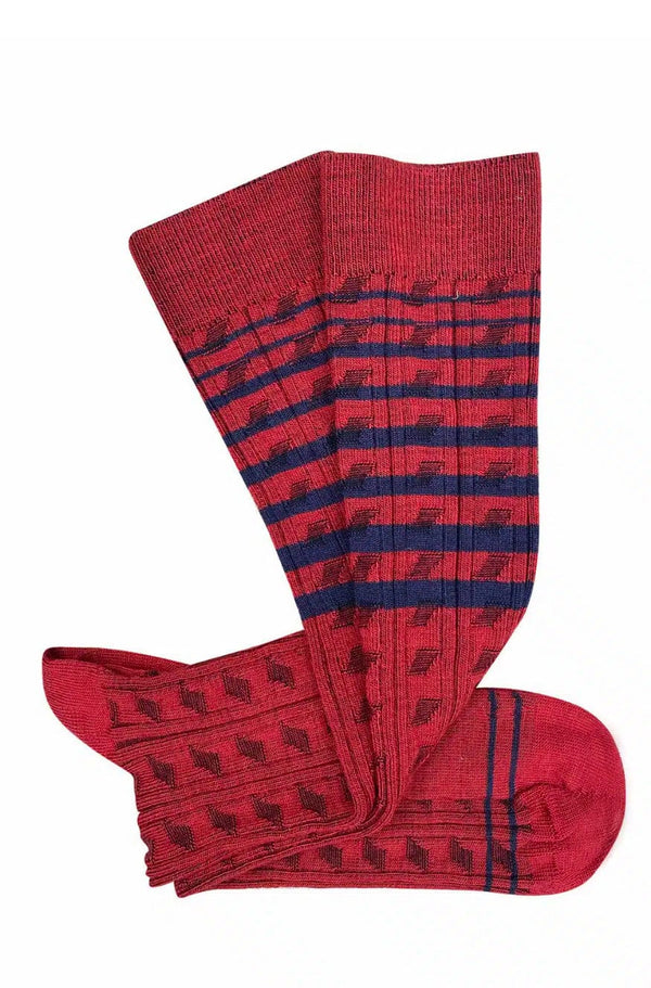 Tightology - Socks - Harmony Red Merino Socks - Cecil and Gunn