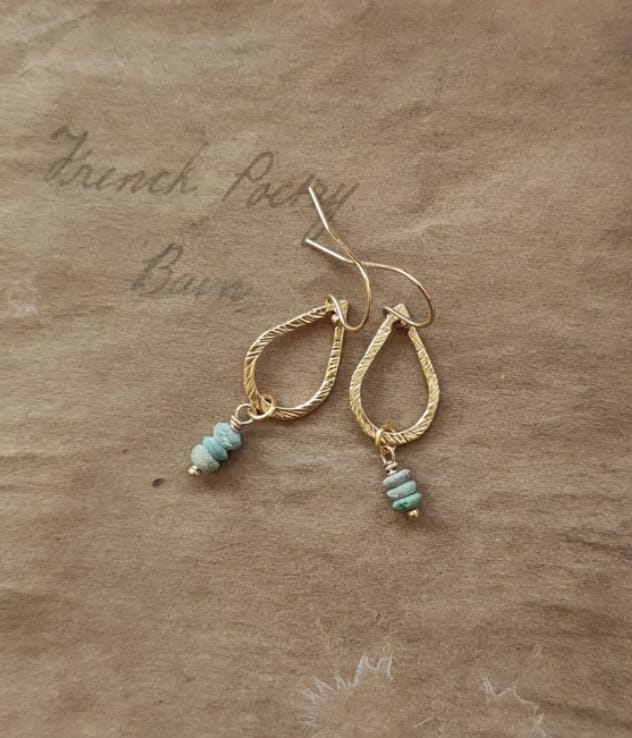 Paird - - Dusted turquoise drops - Cecil and Gunn