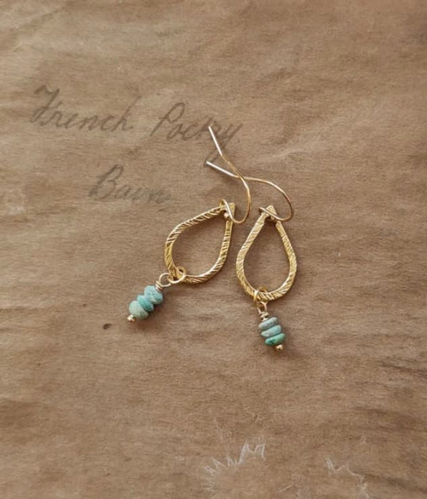 Paird - - Dusted turquoise drops - Cecil and Gunn